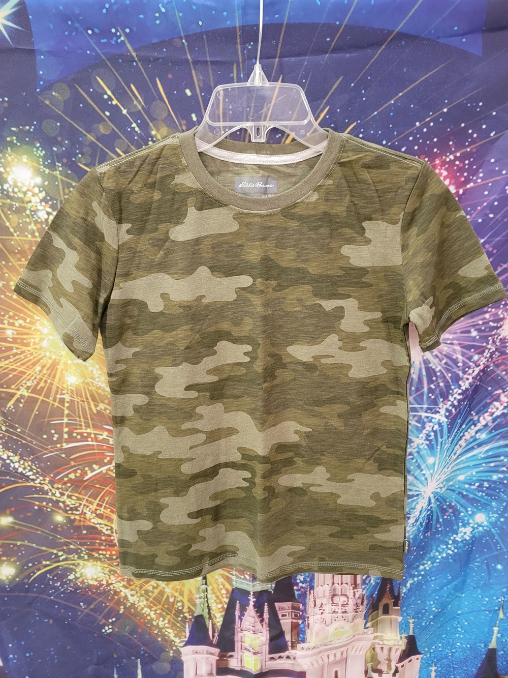 Eddie Bauer Olive & Tan Camo Short Sleeve Tee